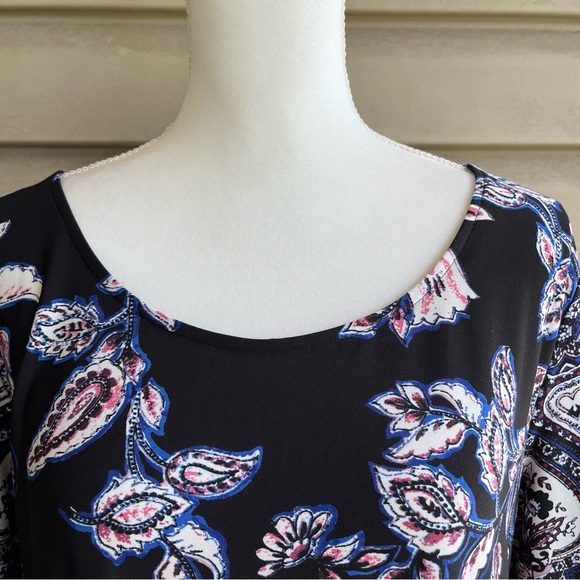 •Avenue• Jacobean Floral Print Knit Dress - Size 18/20 - Picture 3 of 8